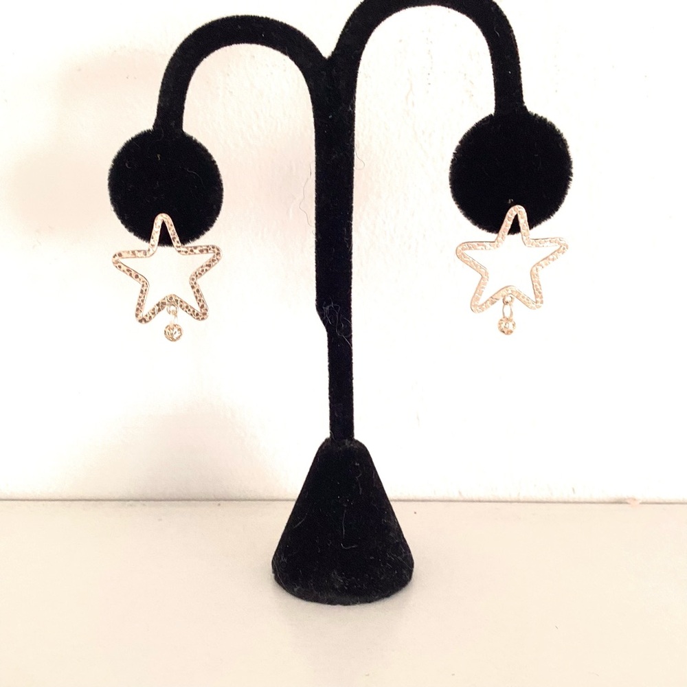 Sterling Silver Star Earrings - Picture 3 of 4